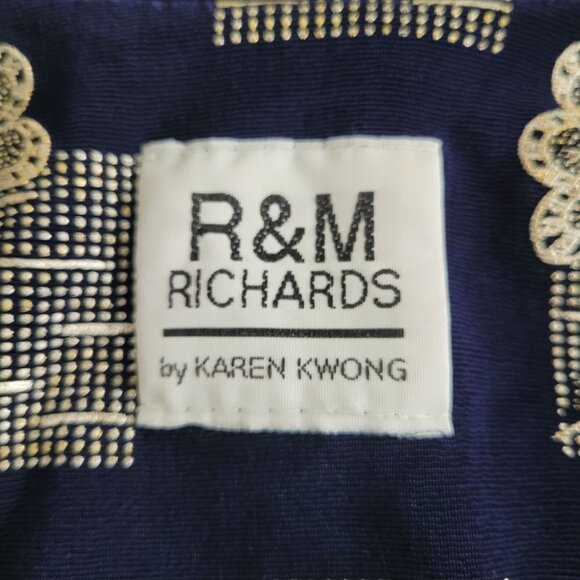Formal Party Jacket R & M Richards by Karen Wong Chic Draped Open Coat - Picture 3 of 6